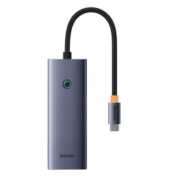 Stacja dokująca Baseus UltraJoy Series 5-Port USB-C do HDMI4K@30Hz + 3xUSB 3.0 + PD (szary)