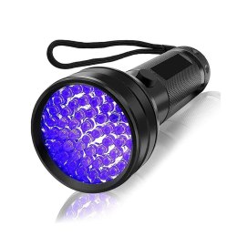 Latarka UV Wozinsky IP65 do wykrywania śladów 51 ledów - czarna