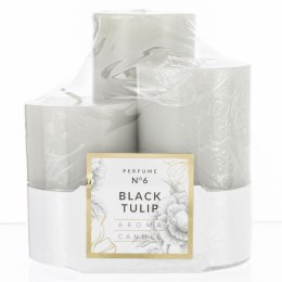 Pl Black Tulip Świeca Glass Classic 3-Pack Walec ART-POL