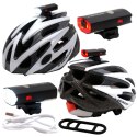 LAMPA ROWEROWA 2W1 ŁADOWANIE USB, UCHWYT DO MOCOWANIA NA KASKU DUNLOP