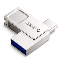 Pendrive Orico U301 256 GB USB-A USB-C USB 3.2 Gen 1 - srebrny