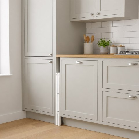 Drabinka 2-stopniowa metalowa EASYSTEP składana WHITE