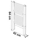 Drabinka 2-stopniowa metalowa EASYSTEP składana WHITE