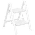 Drabinka 2-stopniowa metalowa EASYSTEP składana WHITE
