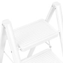 Drabinka 2-stopniowa metalowa EASYSTEP składana WHITE