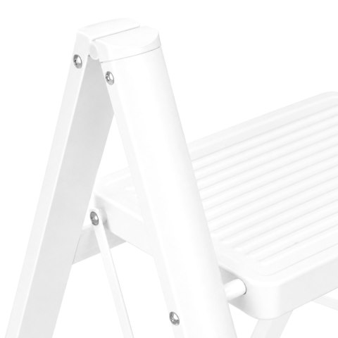 Drabinka 2-stopniowa metalowa EASYSTEP składana WHITE