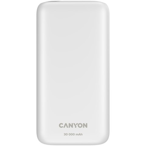 CANYON Powerbank PB-301 LED 30000 mAh PD 20W QC 3.0 Biały