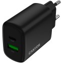 CANYON Ładowarka sieciowa OnCharge 250 25W 1xPD 1xQC EU Czarna