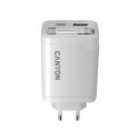 CANYON charger OnCharge 65RC Build-In Cable USB-C 65W 1xPD 1xQC EU White