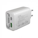 CANYON charger OnCharge 65RC Build-In Cable USB-C 65W 1xPD 1xQC EU White