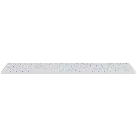 CANYON Klawiatura HKB-W11 UK/US RGB Dwa Tryby Bezprzewodowa Biała