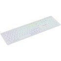 CANYON Klawiatura HKB-W11 UK/US RGB Dwa Tryby Bezprzewodowa Biała