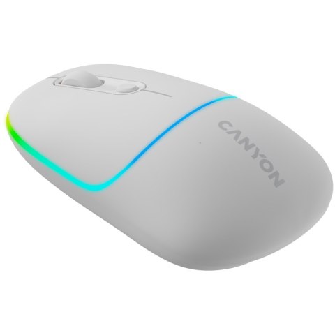 CANYON Mysz bezprzewodowa MW-22 2w1 RGB Biała