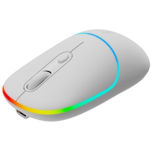 CANYON Mysz bezprzewodowa MW-22 2w1 RGB Biała