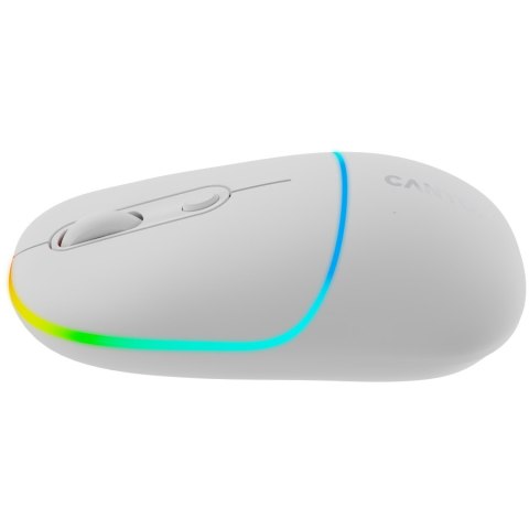 CANYON Mysz bezprzewodowa MW-22 2w1 RGB Biała