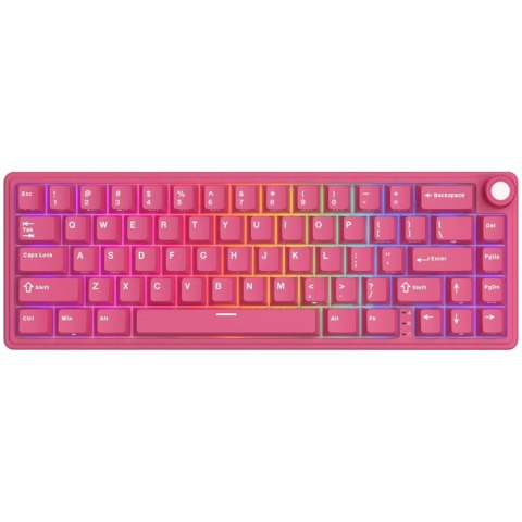 ROYAL KLUDGE R65 Berry Red Gaming Keyboard Cream Switch