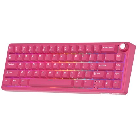 ROYAL KLUDGE R65 Berry Red Gaming Keyboard Cream Switch