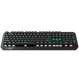 CANYON Klawiatura gamingowa Hazard GK-6 RGB US Przewodowa Czarna