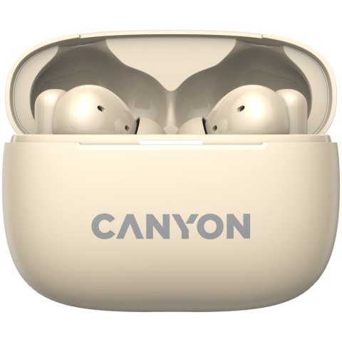 CANYON Słuchawki dokanałowe OnGo 10 ANC i ENC Beżowe