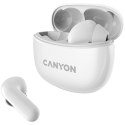 CANYON Słuchawki dokanałowe TWS-5 Etui Białe