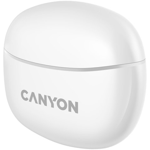 CANYON Słuchawki dokanałowe TWS-5 Etui Białe