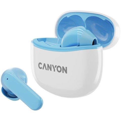 CANYON Słuchawki dokanałowe TWS-5 Etui Niebieskie