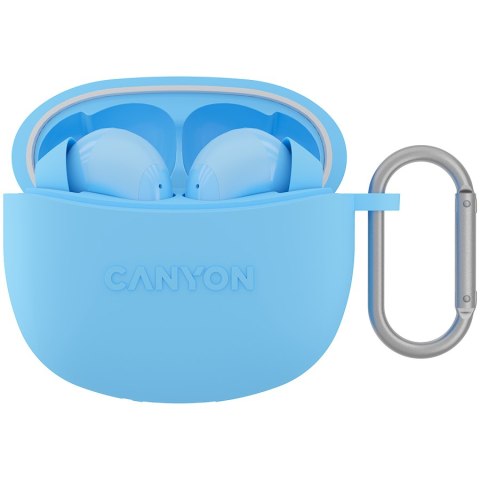 CANYON Słuchawki dokanałowe TWS-5 Etui Niebieskie