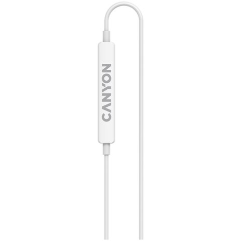 CANYON Słuchawki douszne SEP-6 HiRes Przewód USB-C Białe
