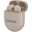 CANYON Słuchawki douszne TWS-6 Etui Beżowe