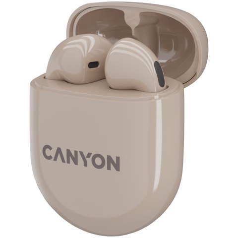 CANYON Słuchawki douszne TWS-6 Etui Beżowe