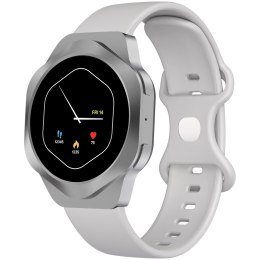 CANYON Smartwatch Hexagon 88 Rozmowy Bluetooth Srebrny