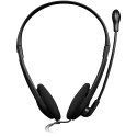 CANYON Zestaw słuchawkowy HS-01 PC Mik 1.8m Czarno - Pomarańczowy
