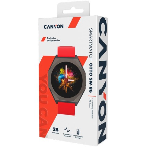CANYON Smartwatch Otto SW-86 Czerwony