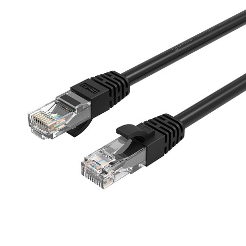 Kabel sieciowy Ethernet CAT6 1000Mbps RJ45 internetowy LAN okrągły 1 m - czarny