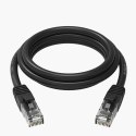 Kabel sieciowy Ethernet CAT6 1000Mbps RJ45 internetowy LAN okrągły 1 m - czarny
