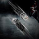 Kabel sieciowy Ethernet CAT6 1000Mbps RJ45 internetowy LAN okrągły 1 m - czarny