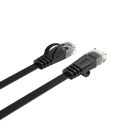 Kabel sieciowy Ethernet CAT6 1000Mbps RJ45 internetowy LAN płaski 30 m - czarny