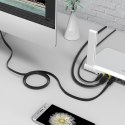 Kabel sieciowy Ethernet CAT6 1000Mbps RJ45 internetowy LAN płaski 30 m - czarny