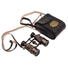 Lornetka Mosiężna Retro w Skórzanym Etui - BCL217
