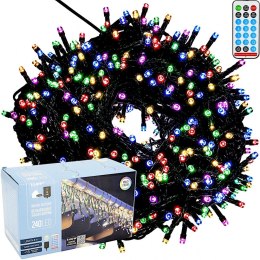 SOLARNY ŁAŃCUCH ŚWIETLNY 240 LED 13 FUNKCJI USB MULTIKOLOR