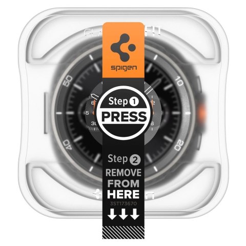 Szkło hartowane Spigen Glas.TR "Ez-Fit" na Samsung Galaxy Watch 8 Classic 46 mm - przezroczyste