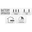 LAMPKI DRUCIKI NA BATERIE GIRLANDA 100 LED CIEPŁY BIAŁY TIMER
