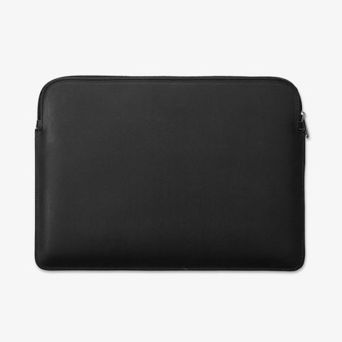 BALTAN Etui skórzane z zamkiem do MacBooka 13-14" czarne