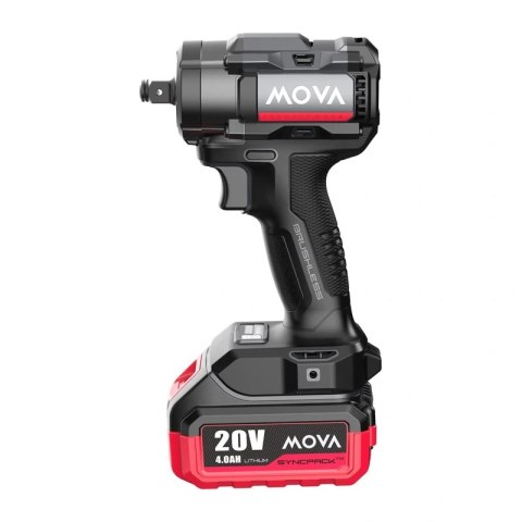 Klucz udarowy bezszczotkowy MOVA PW380K 20V 380Nm 1/2" (bateria i ładowarka w zestawie)