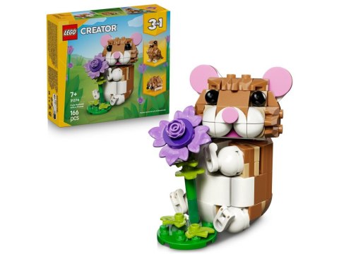 LEGO Creator 3w1 Uroczy chomik z kwiatkiem 31376