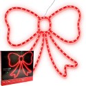 KOKARDA DEKORACYJNA 55CM CZERWONA 120 LED