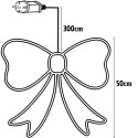 KOKARDA DEKORACYJNA 55CM CZERWONA 120 LED