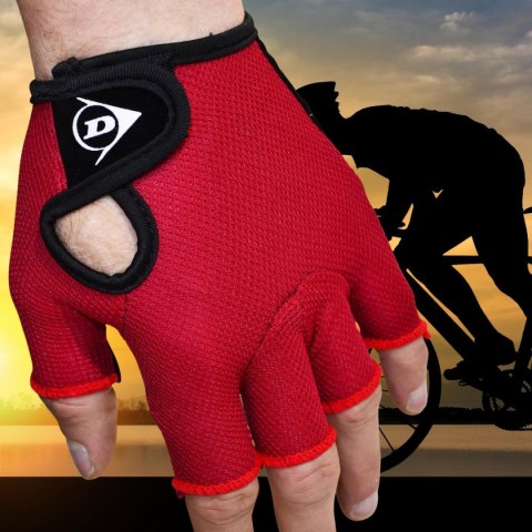 RĘKAWICZKI ROWEROWE SENIOR CZERWONE DUNLOP R.XL