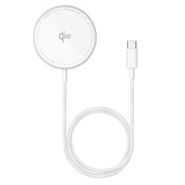 Ładowarka bezprzewodowa Baseus Simple Mini4 Air Qi2 15 W magnetyczna - srebrna
