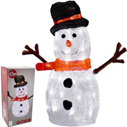 FIGURKA DEKORACYJNA BAŁWANEK NA BATERIE TIMER 40LED WYS. 39CM ACRYL